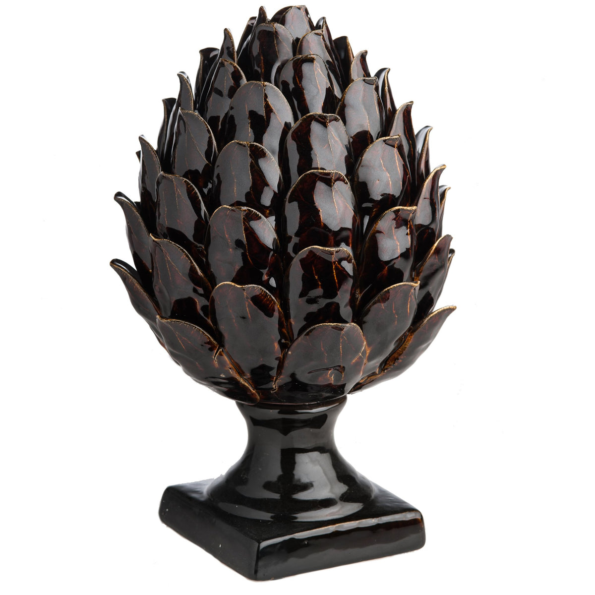 717820 Abigails Wholesale Home Décor Ceramics and Terra Cotta Accessories Ceramic Artichoke in Brown