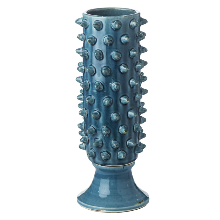 Vinci Pine Cone Turquoise Ceramic Vase