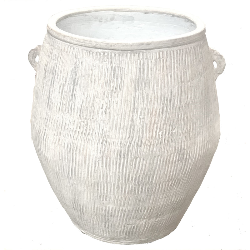Pot with Two Rings, White, Large