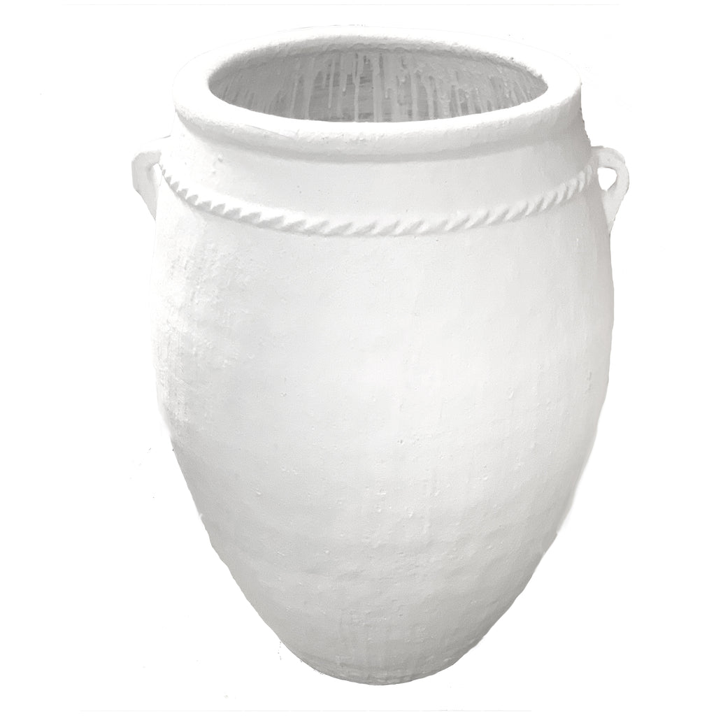 Pot with One Ring, White, Large