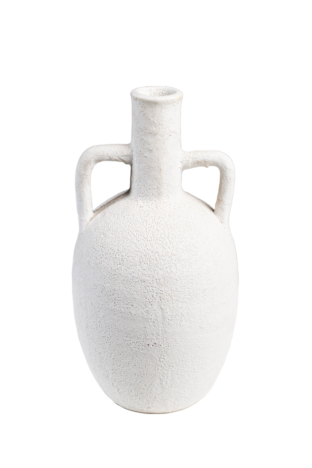 Santorini Two Handled Vase, Whitewashed