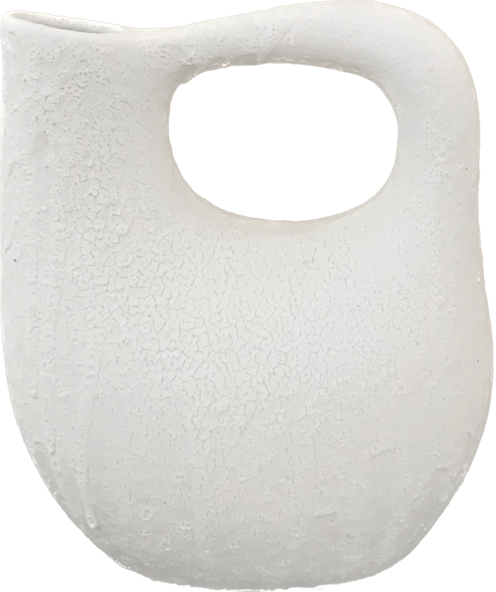 Santorini Handled Vase, Whitewashed