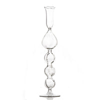 Clear Glass Candlestick with Teardrop