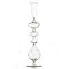 Clear Glass Candlestick, Large Ball at Base