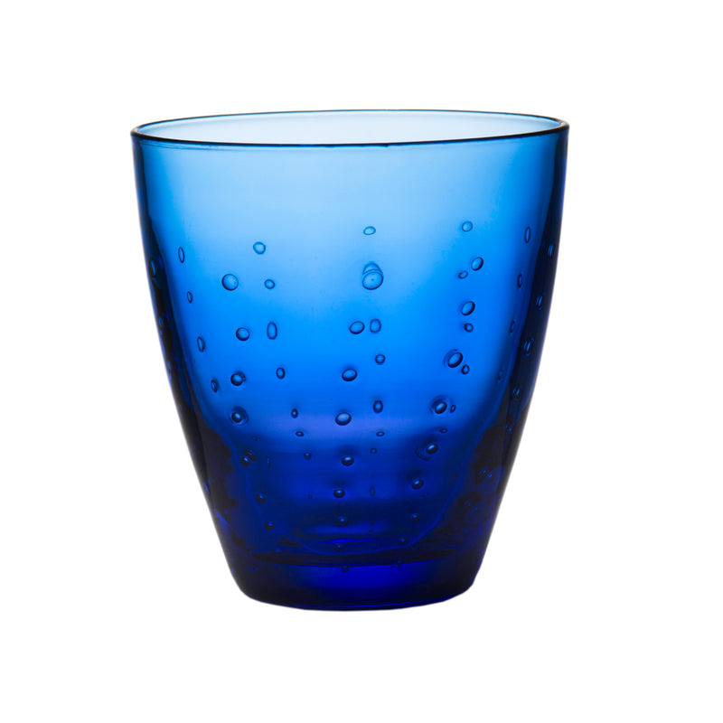 Rain Drop Blue Double Old-Fashioned, Set of 4