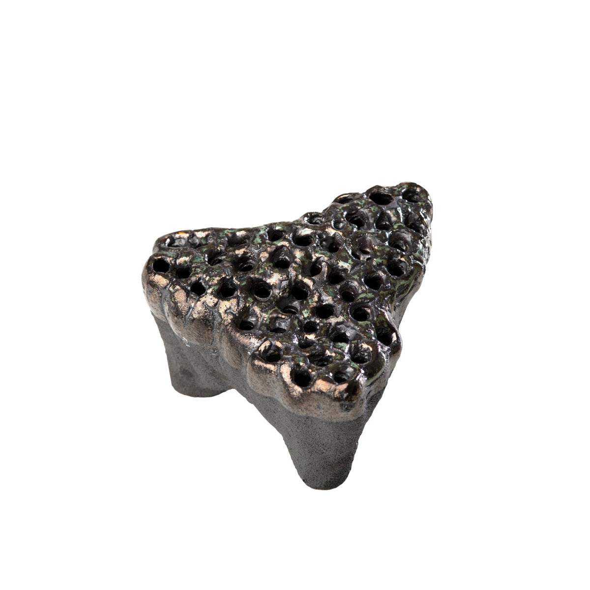 727501 Abigails Wholesale Home Décor Ceramics and Terra Cotta Tulipieres Etna Metallic Stoneware Tulipiere Etna