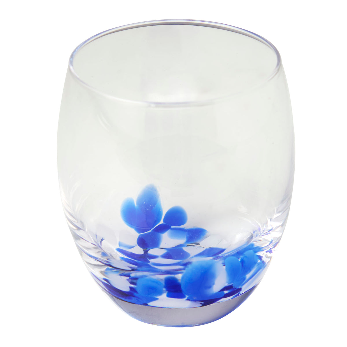 Fiesta Stemless Wine, Blue/White