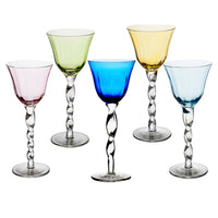 Adriana Wine Glass, Green, Set of 4