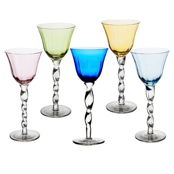 Adriana Wine Glass, Green, Set of 4