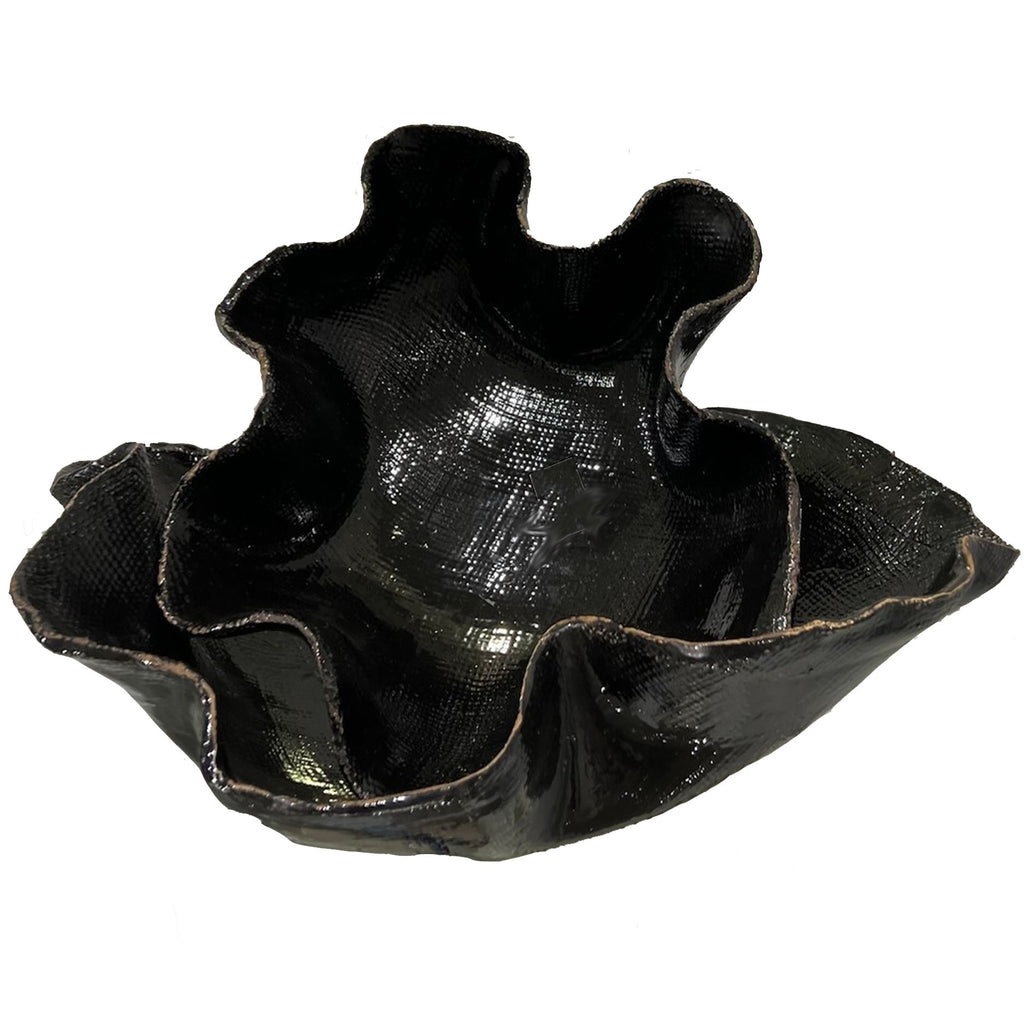 Atelier Free Form Textured Bowl, Black, Large