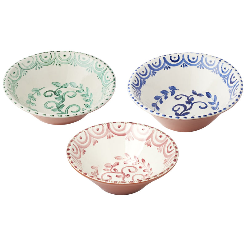 Casa Nuno Medium Bowls, Assorted Set of 3