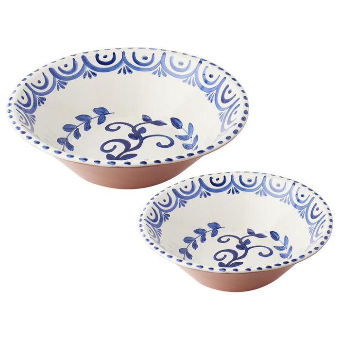 Casa Nuno Bowls, Blue/White, Two Sizes