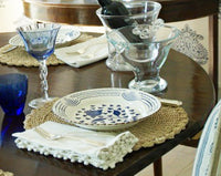 White Cotton Napkin, Pom-Pom Border