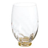 Elisa Water, Clear with Gold, Set of 4