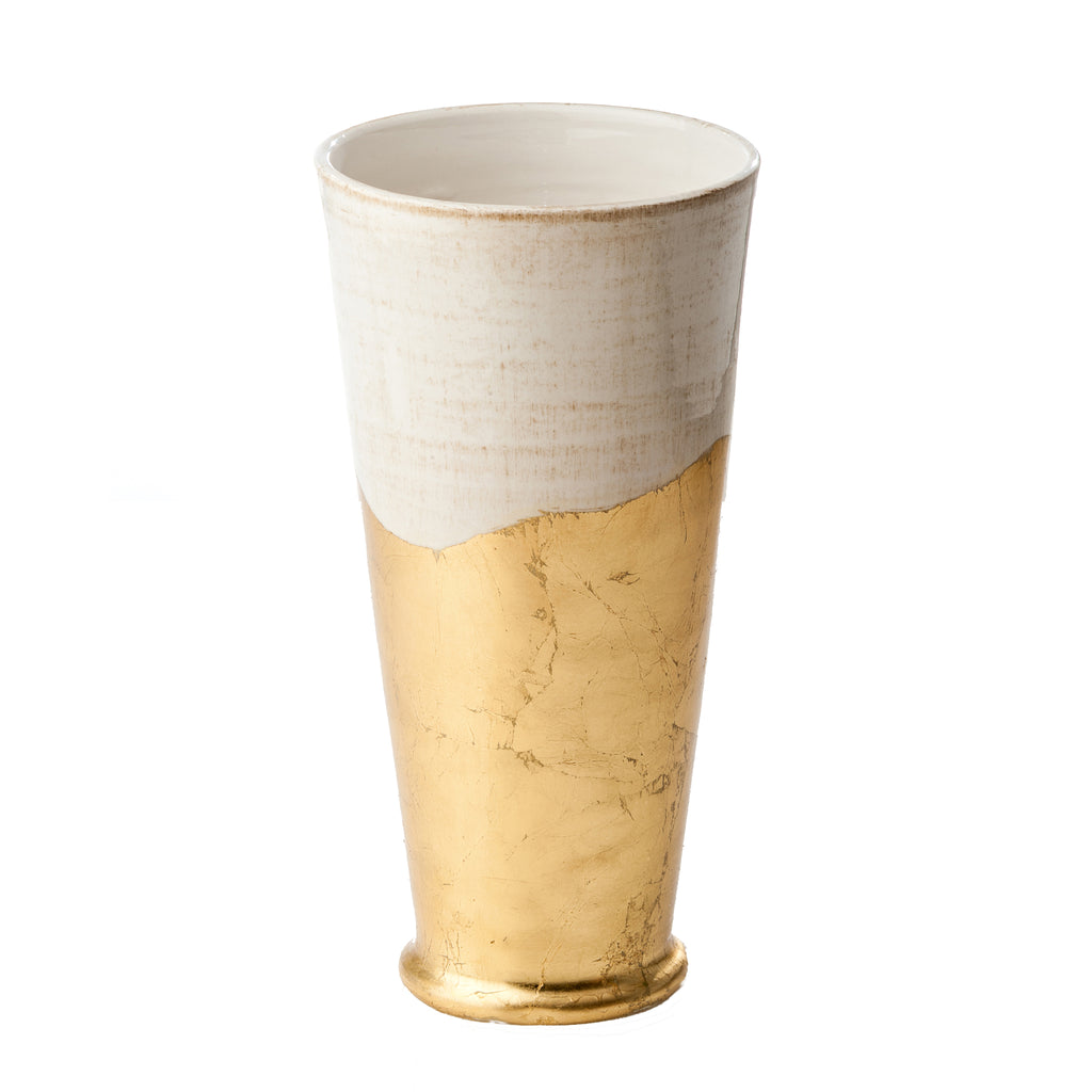 Roma Collection, Gold Wave Vase, Large
