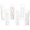Razzle Dazzle Champagne Flutes with Gold Accents, Set of 6*