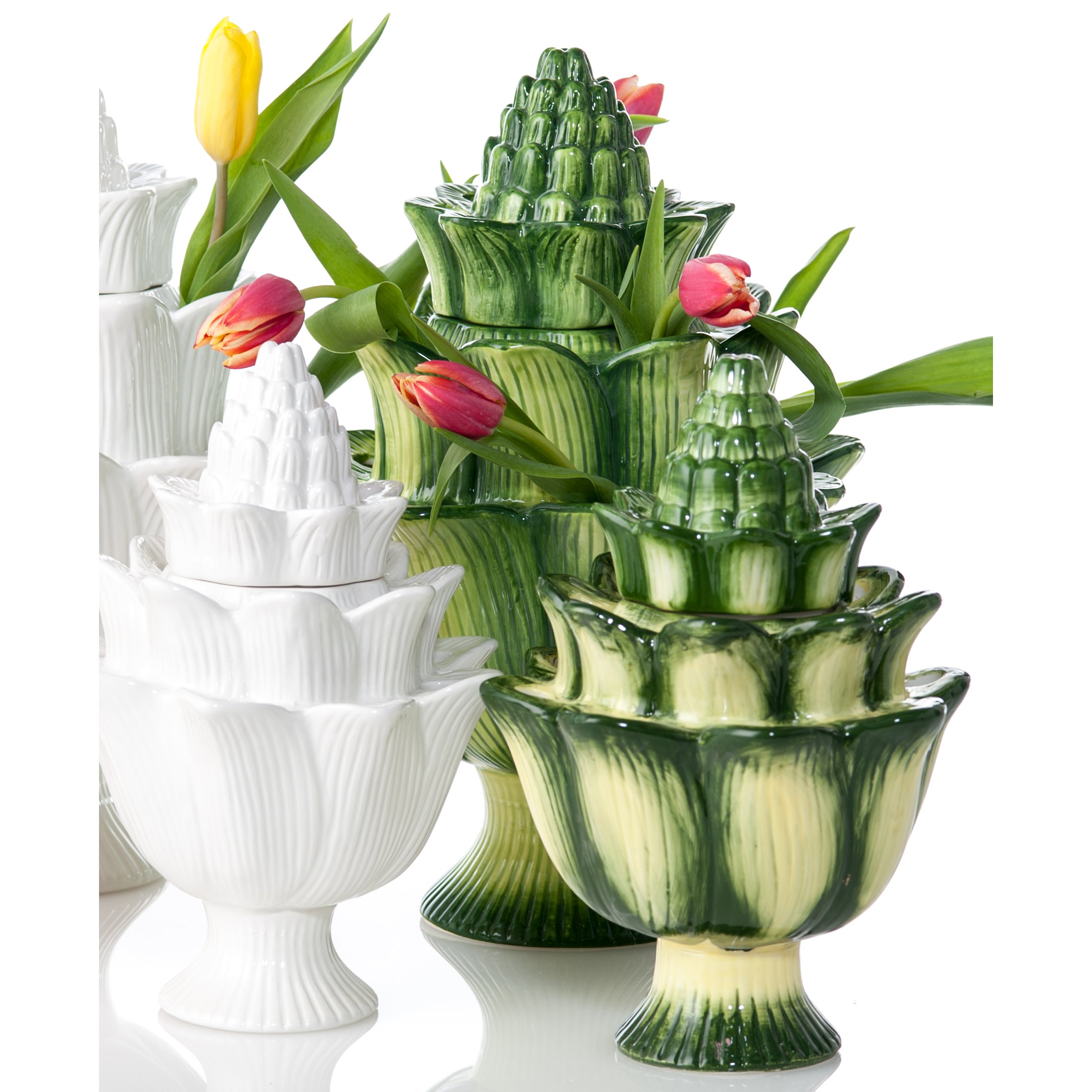 此花ルチア　アカリセット Artichoke Tulipiere, Green, Small – Abigails