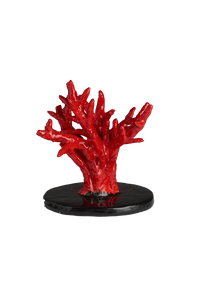 Coral, Red w/ Black Oval Vase, Small