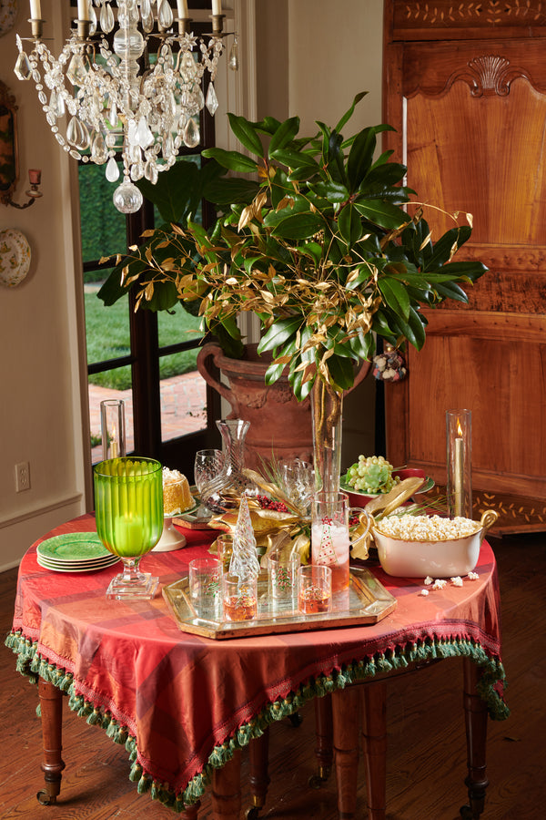 Mirrored Tray with Silver Finish