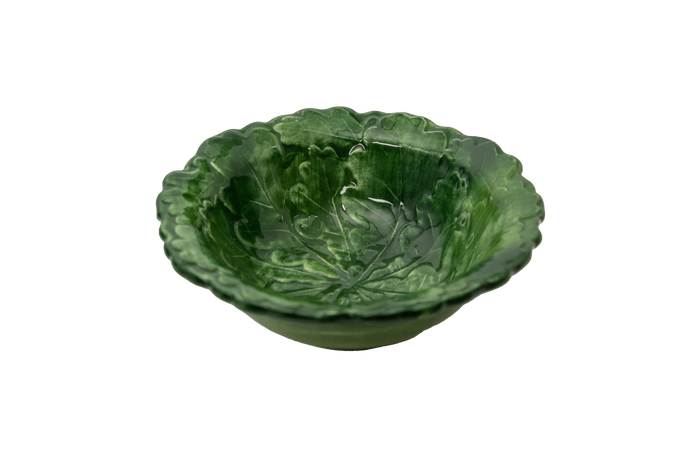 Compagnia Small Bowl, Green Oak Leaves, Set of 4